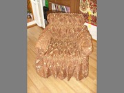 накидки на диван и кресла тканевые новые темно-коричневые с рисунком