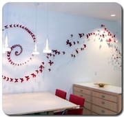 Декоративные бабочки (объемный эффект на стене)
